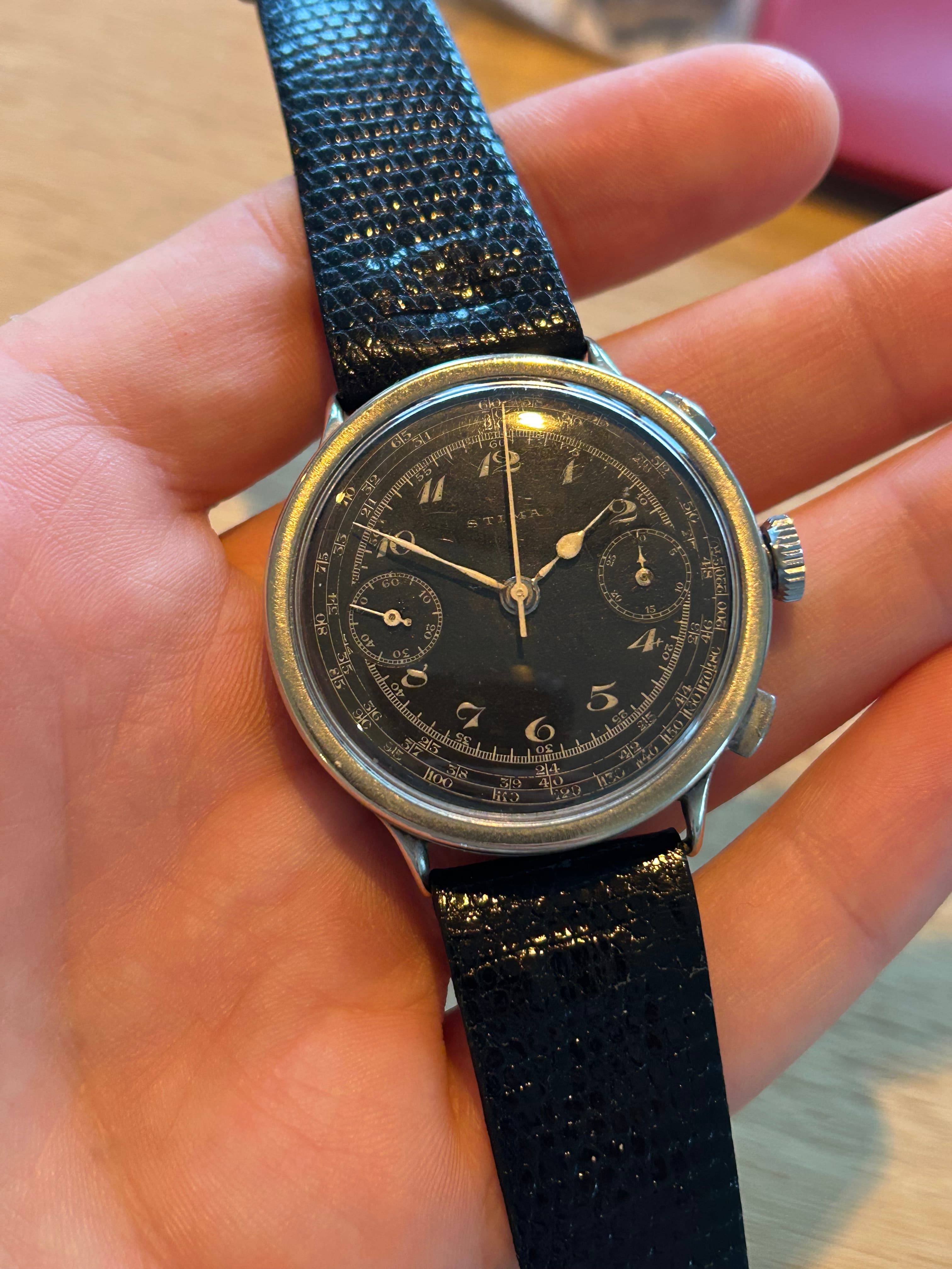 Stima Black breguet Valjoux 22